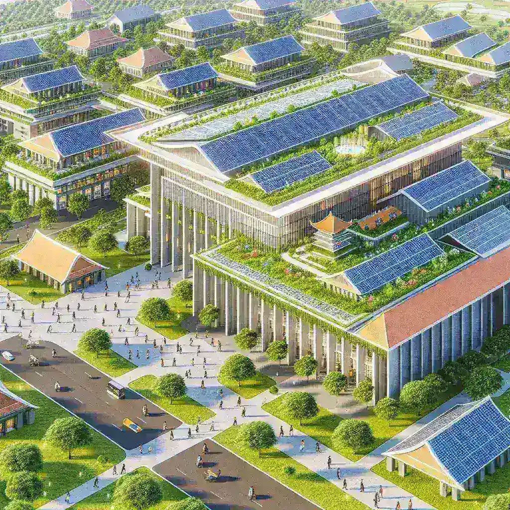 "Image of Universitas Indonesia's new Artificial Intelligence Faculty, the first in Southeast Asia, showcasing modern classrooms and innovative technology for AI education."